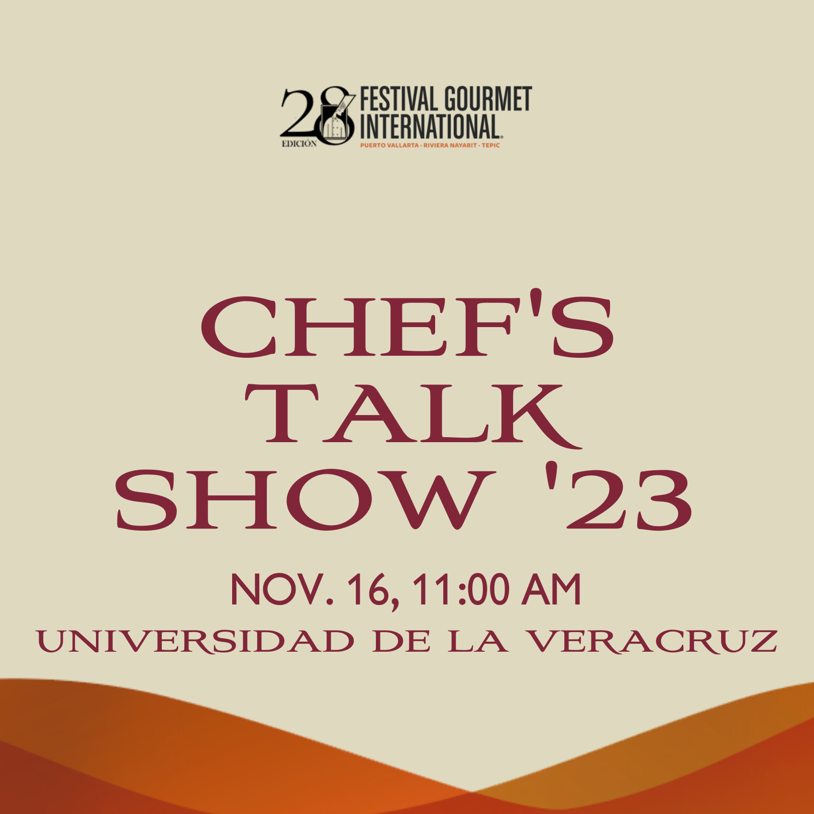 CHEFS TALK SHOW 2023 / AUDITORIO UVC, PV – Festival Gourmet Internacional